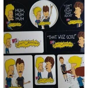 Beavis And Butt-Head Photo Stickers Sheet Vintage Licensed 1993 Cartoon MTV